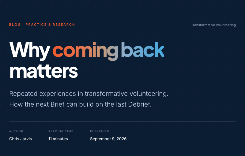 Why coming back matters